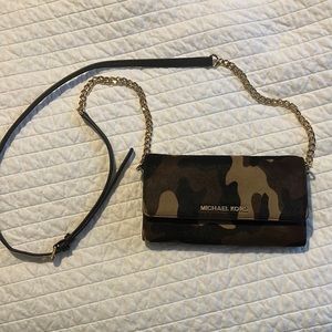 Calf hair camo Michael Kors Wallet crossbody